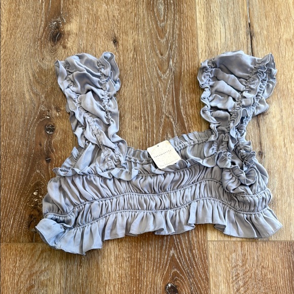 Free People Ruffled Gray Bra - Picture 3 of 3